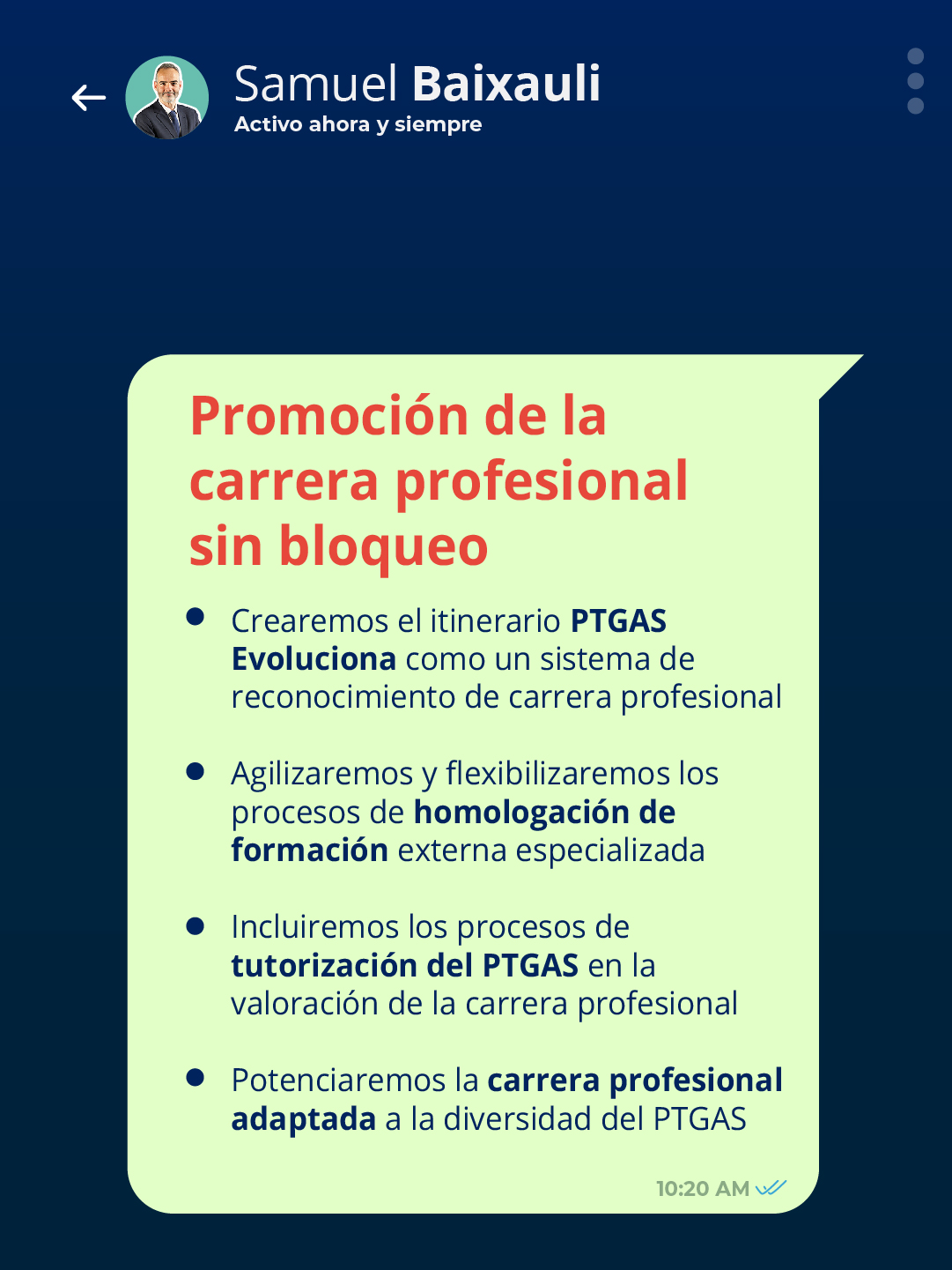 Promoción de la carrera profesional sin bloqueo