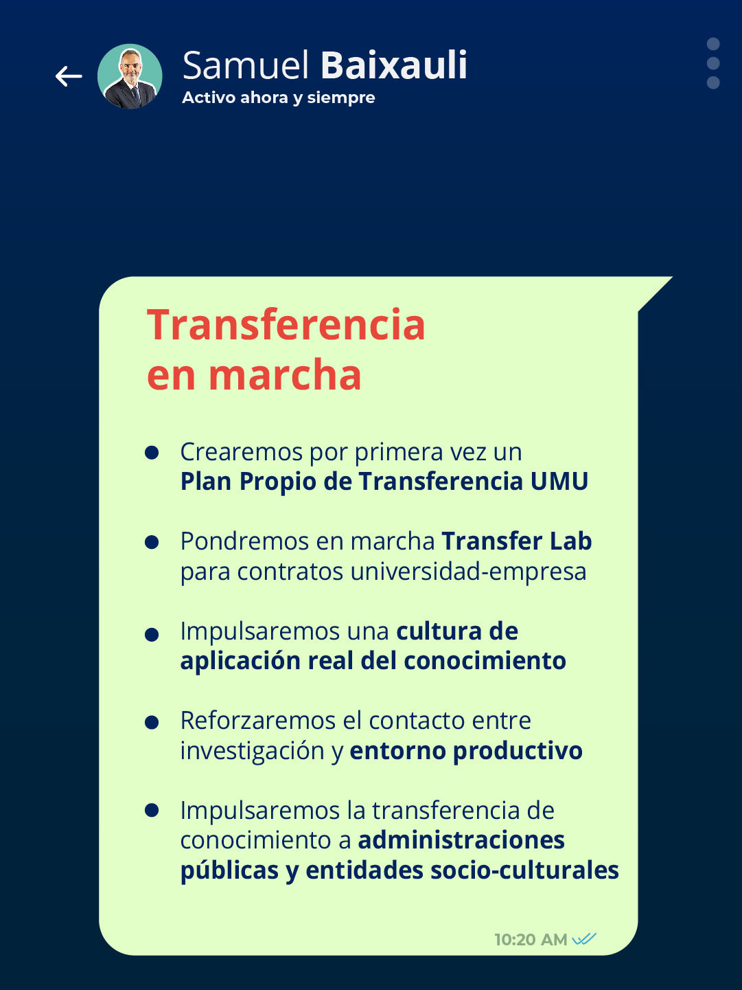 Transferencia en marcha