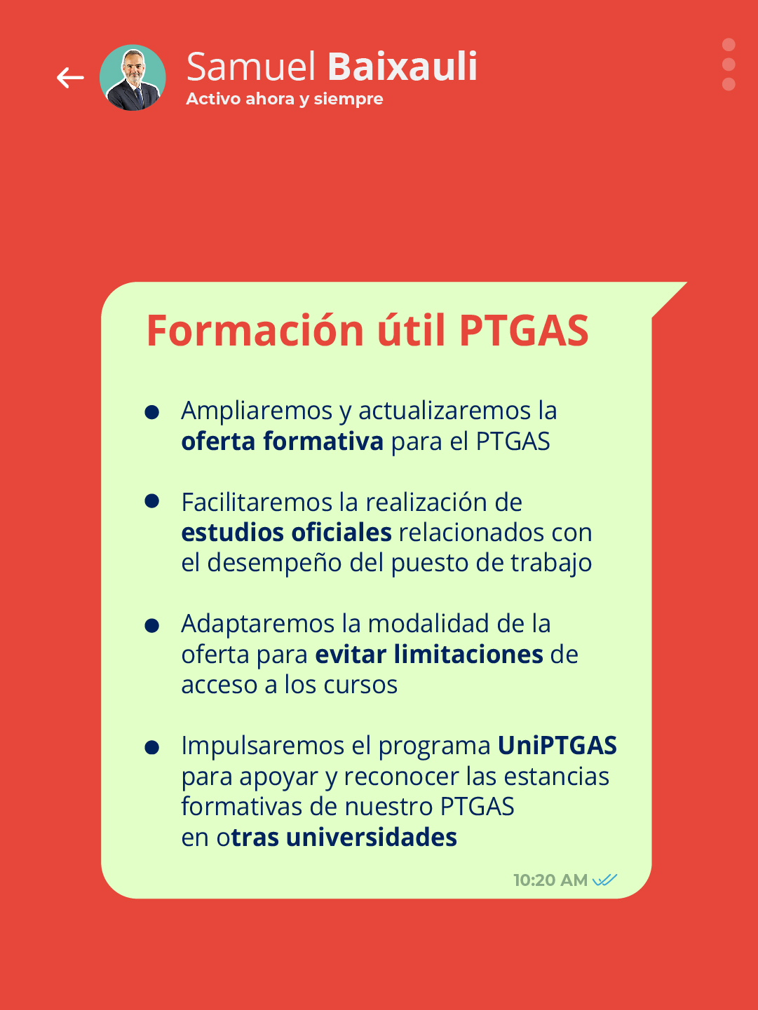 Formación útil PTGAS