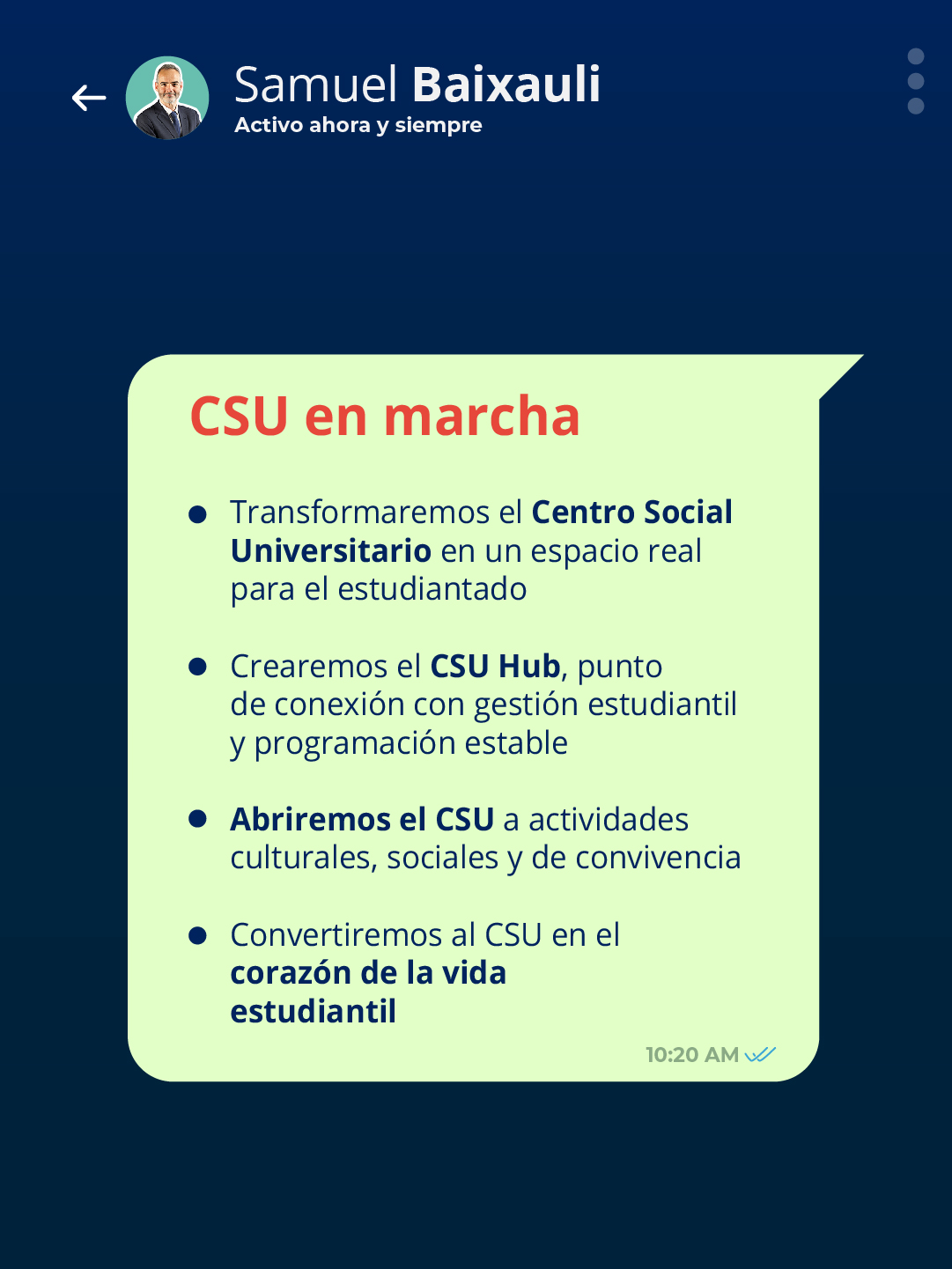 CSU en marcha